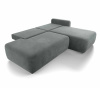 Диван-кровать, набор 1, оттоманка справа, ткань Tibet Steel Grey