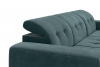 Диван-кровать, угловой набор, оттоманка справа, ткань Noel Ocean