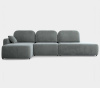 Диван-кровать, набор 150, оттоманка слева, ткань Tibet Steel Grey