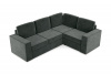 Диван-кровать, угловой набор, ткань Сенсей (Scratch resistance) Black Onyx